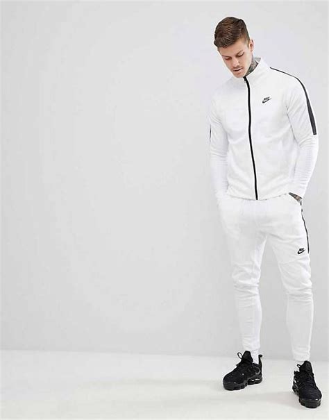 nike suit weiß|nike tracksuit hoodie.